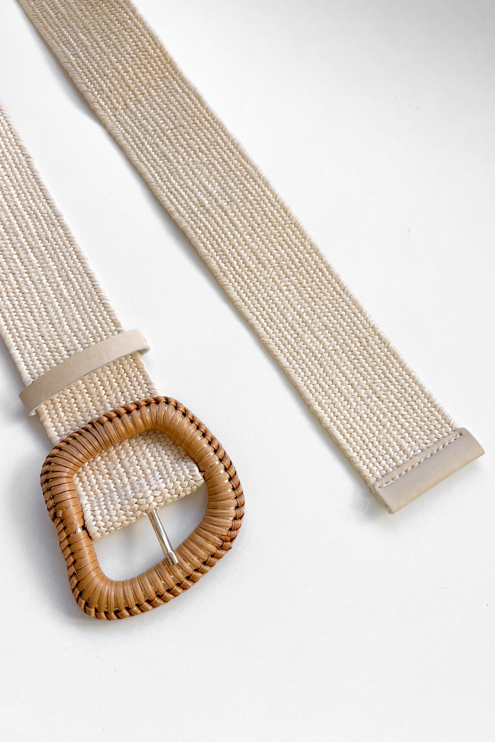 Cove Raffia Belt - Sand