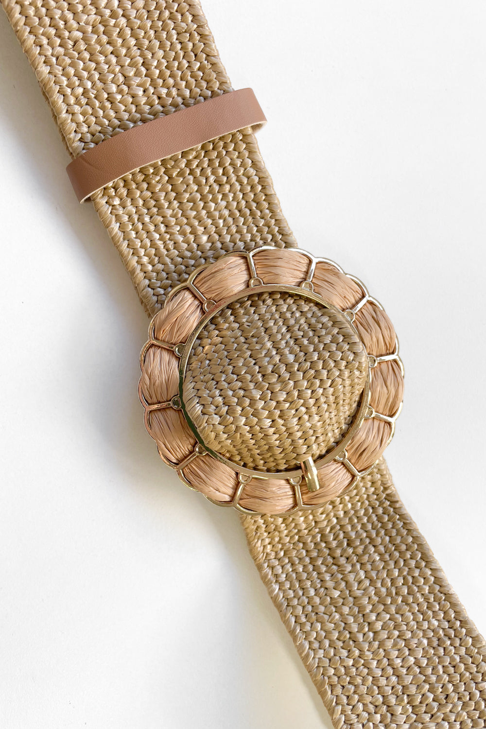 Haven Raffia Belt - Tan