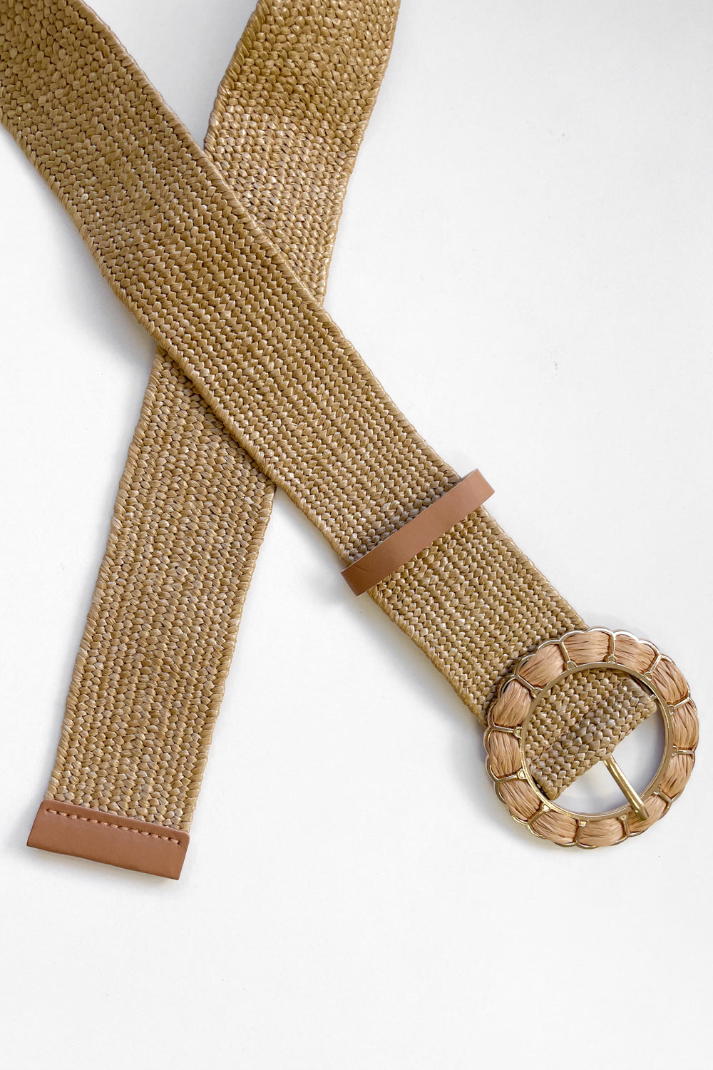 Haven Raffia Belt - Tan