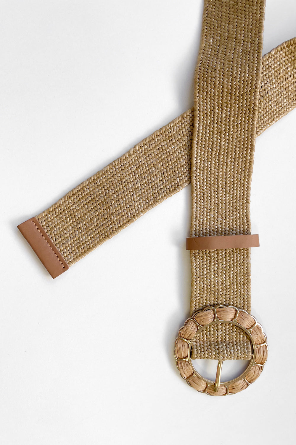 Haven Raffia Belt - Tan