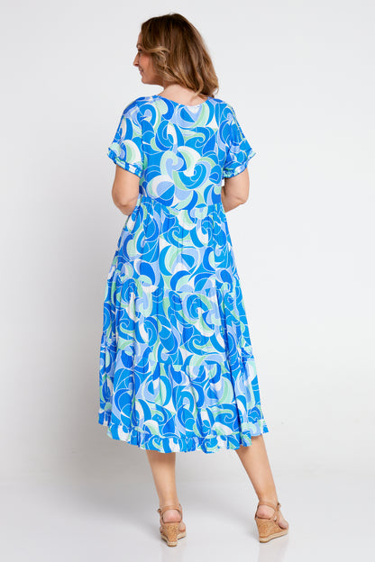 Inaya Dress - Ocean Swirl
