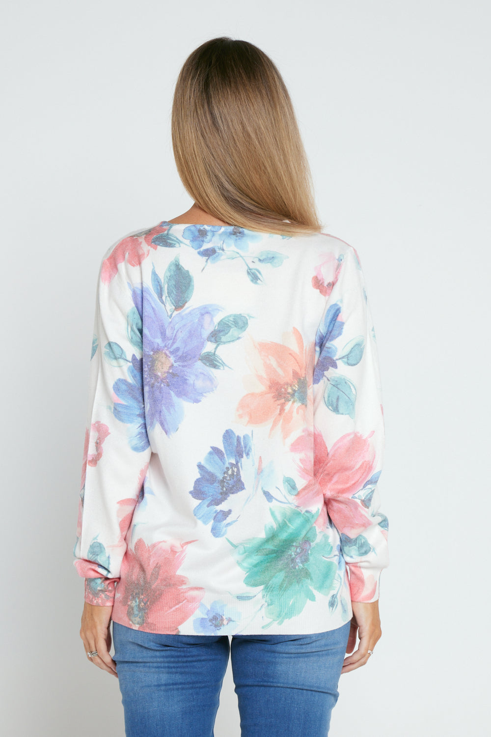 Ira Knit Top - Floral Watercolour