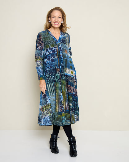 Isfahan Dress - Muted Patchwork