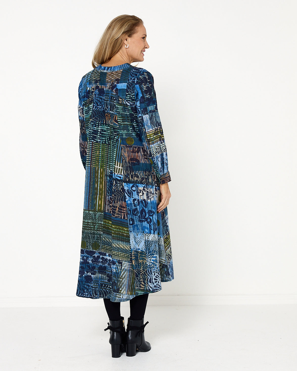 Isfahan Dress - Muted Patchwork