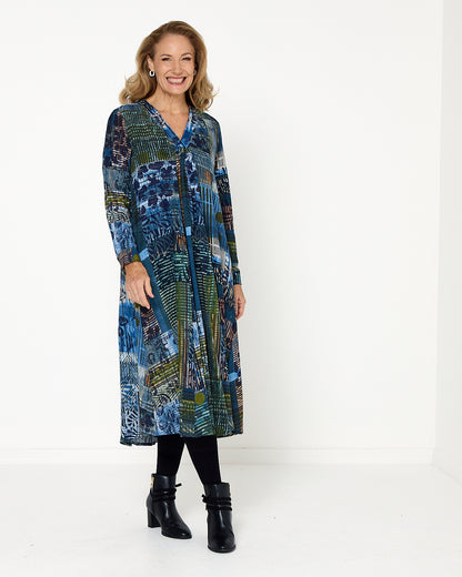 Isfahan Dress - Muted Patchwork