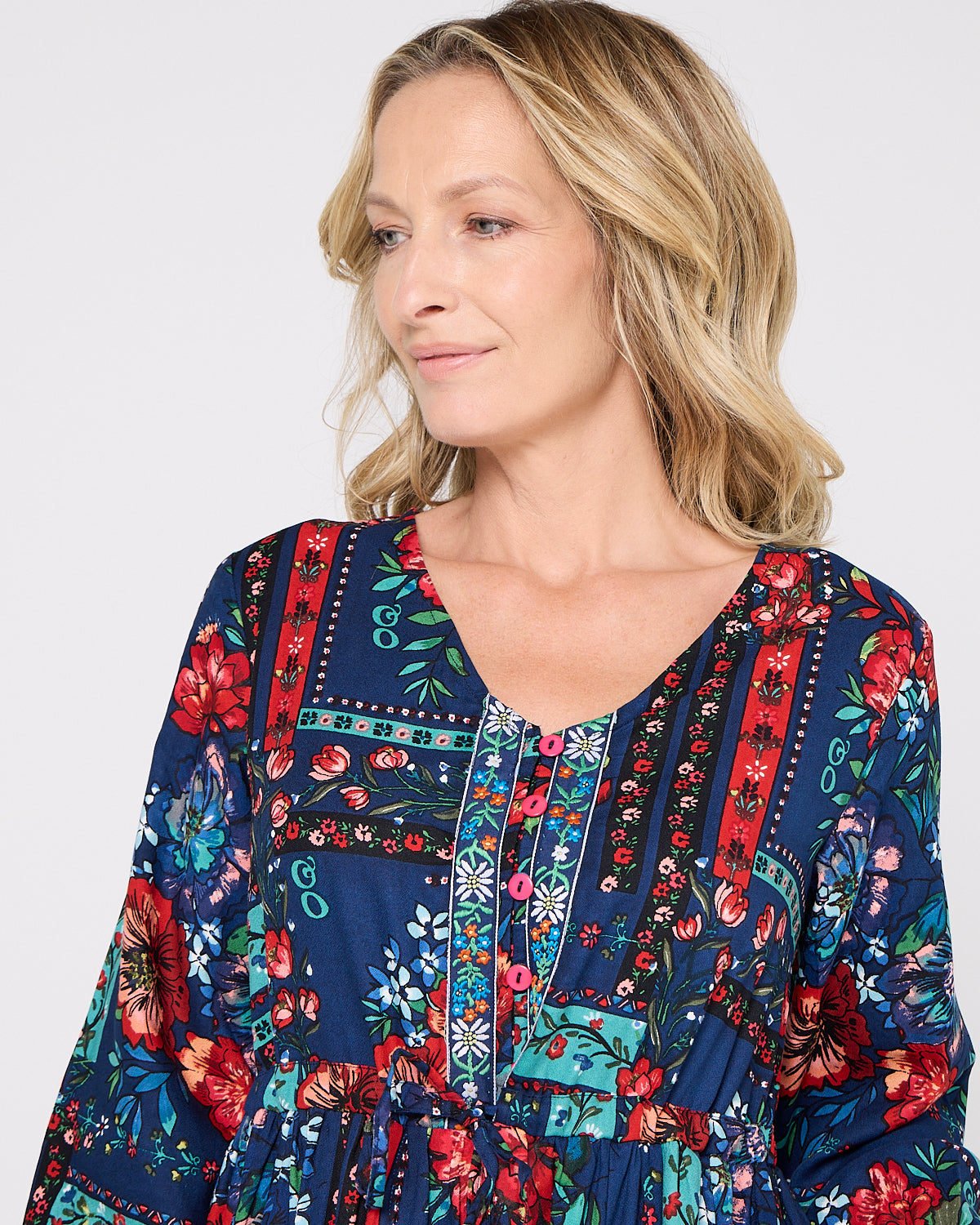 Ivanova Maxi Dress - Navy Floral