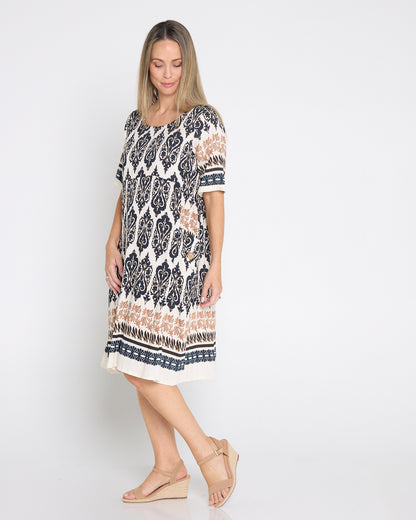 Siena Border Dress – Fluer de Lis