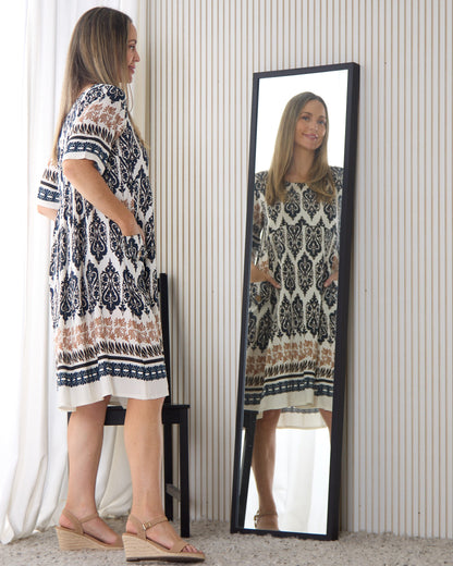 Siena Border Dress – Fluer de Lis