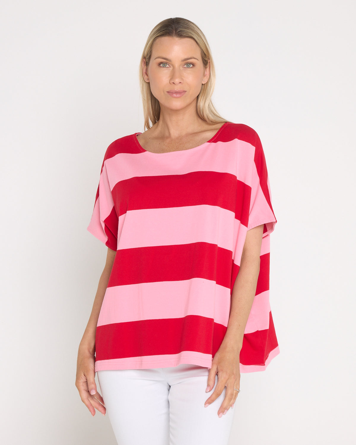 Jardin Stripe T-Shirt - Garnet