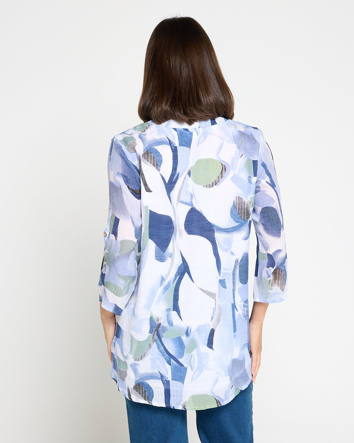 Jennifer Top - Blue Watercolour