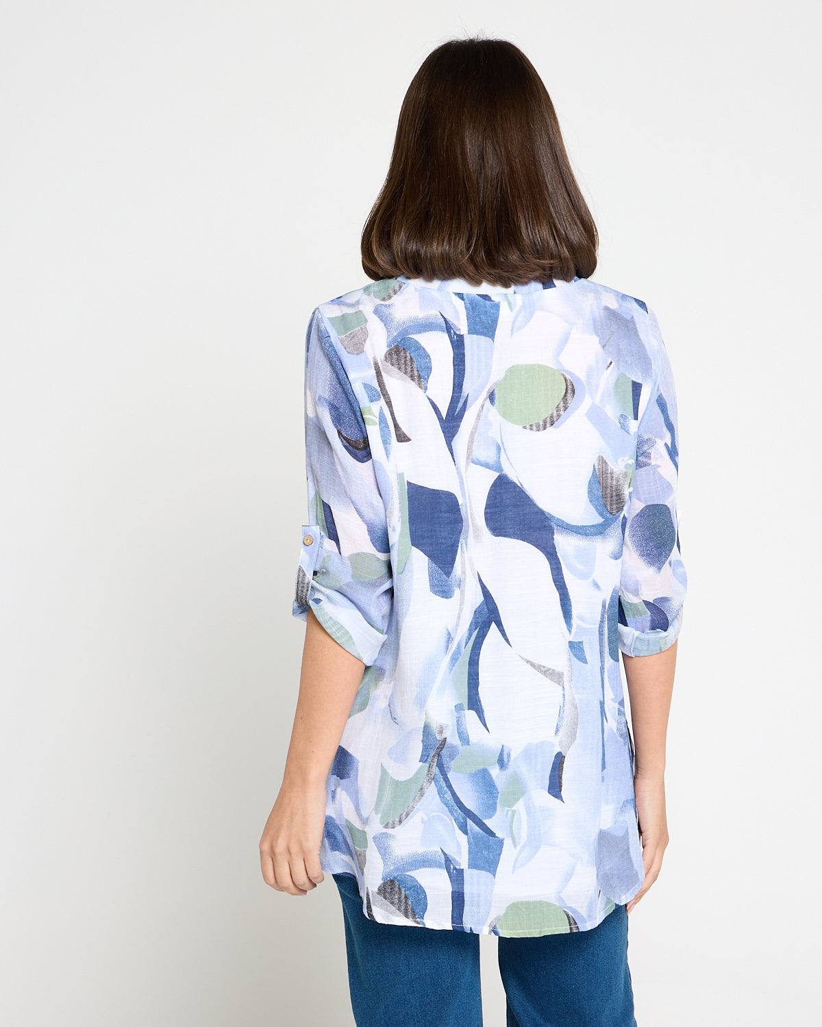 Jennifer Top - Blue Watercolour