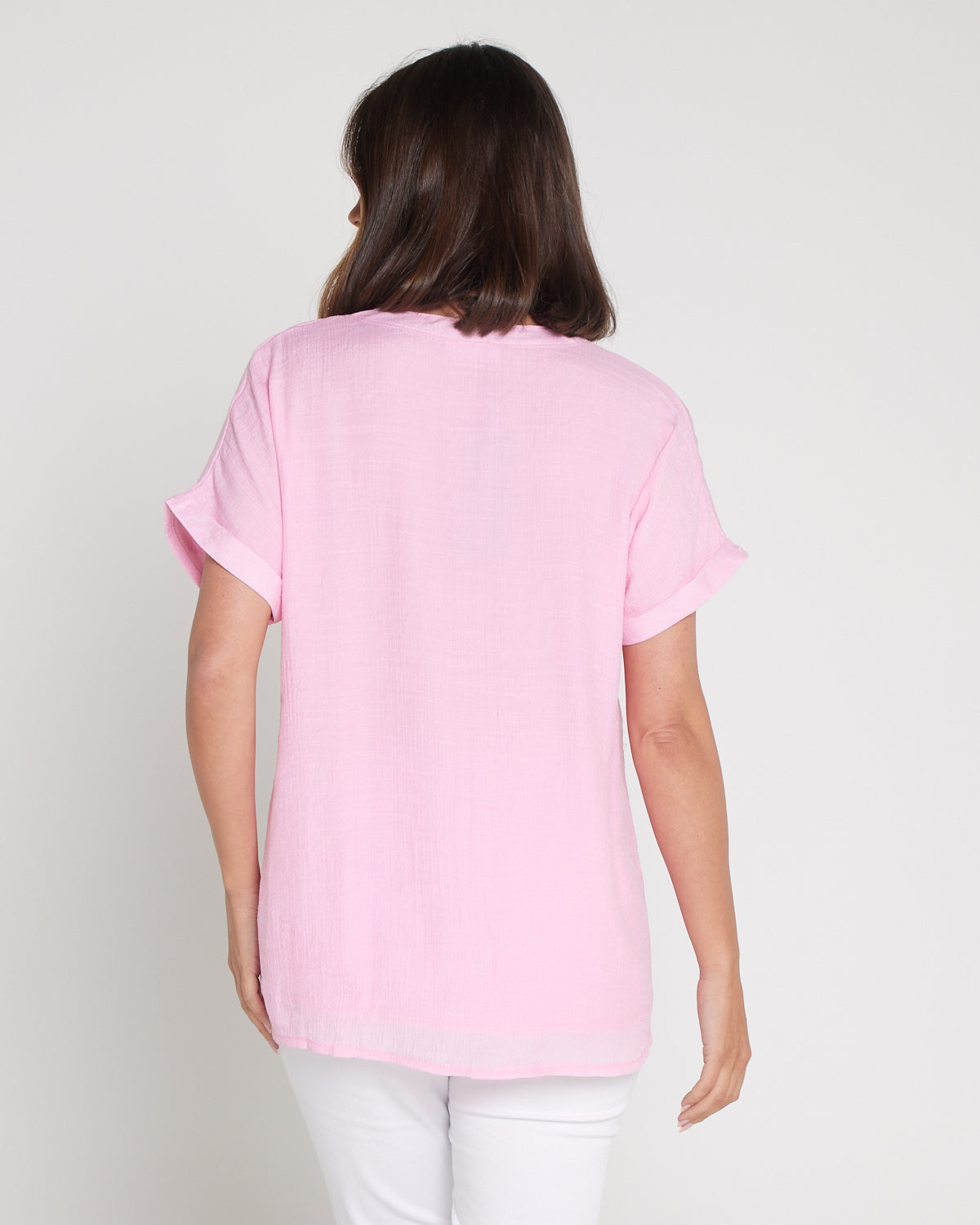 Jennifer Short Sleeve Top - Light Pink