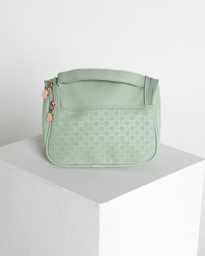 Jetsetter Cosmetic / Travel Case - Sage Weave