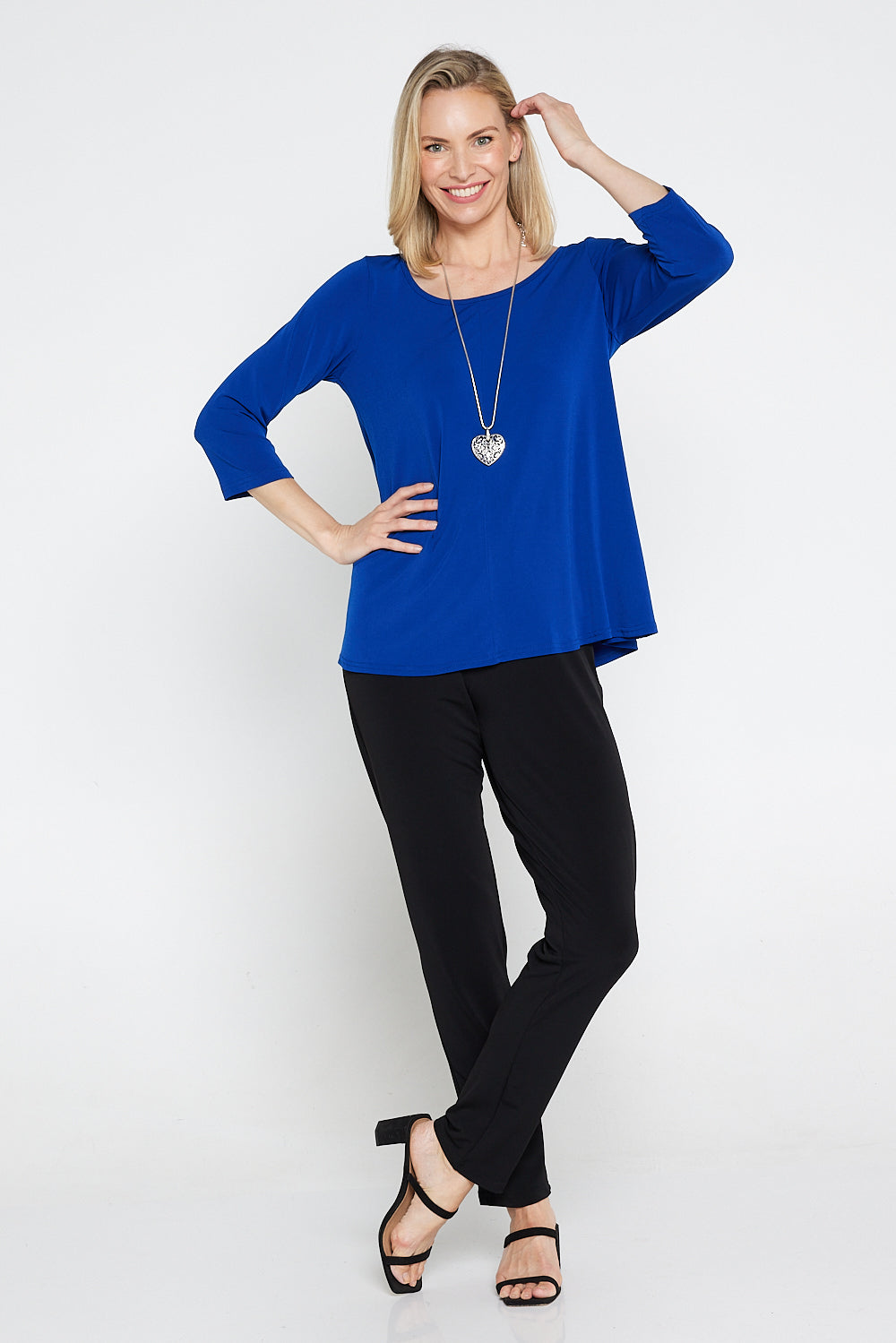 Josephine 3/4 Sleeve Top - Navy – TULIO Fashion