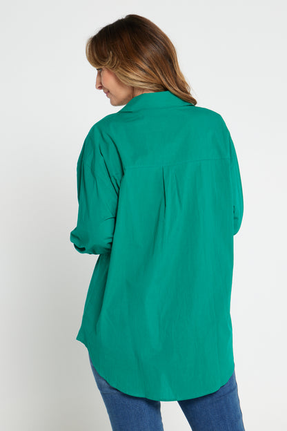 Joss Cotton Shirt - Jade
