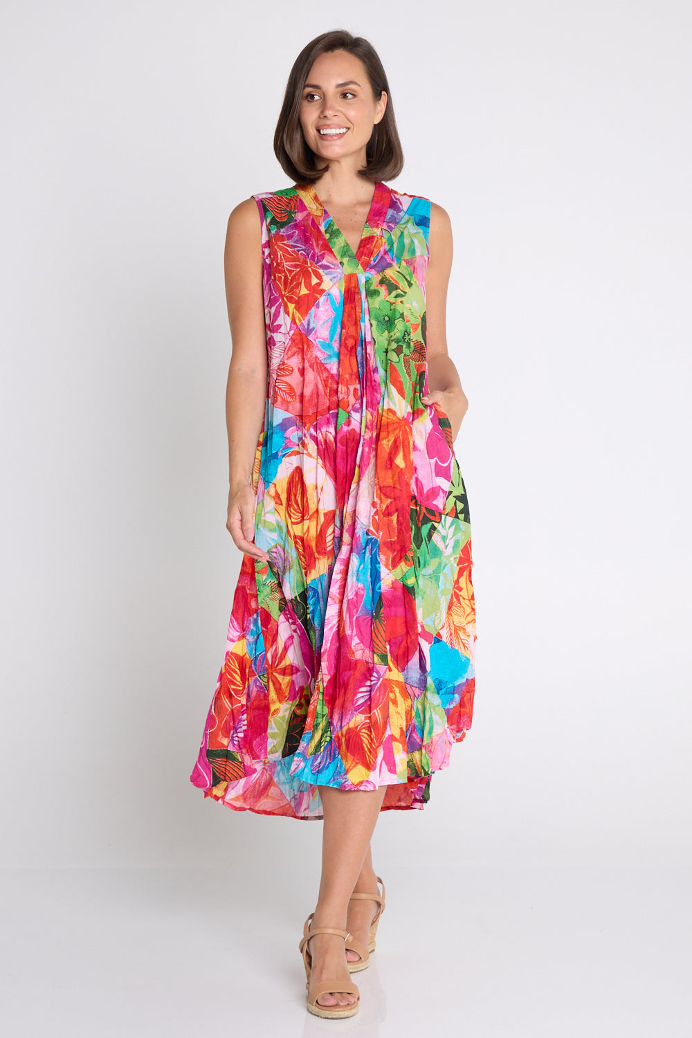 Jozani Dress - Pink Print