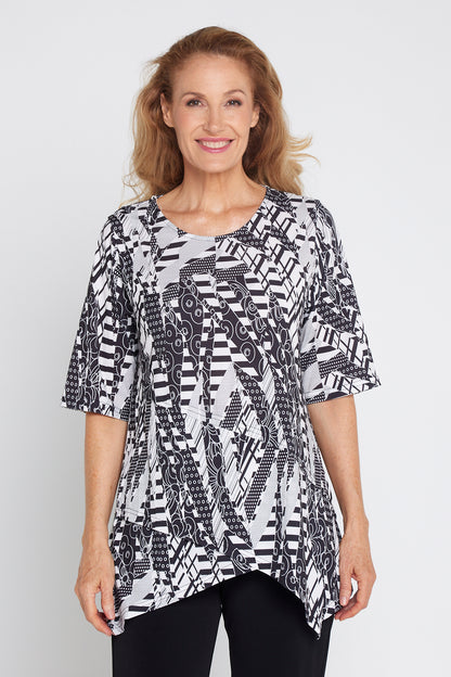 Judith Top - Black & White Collage