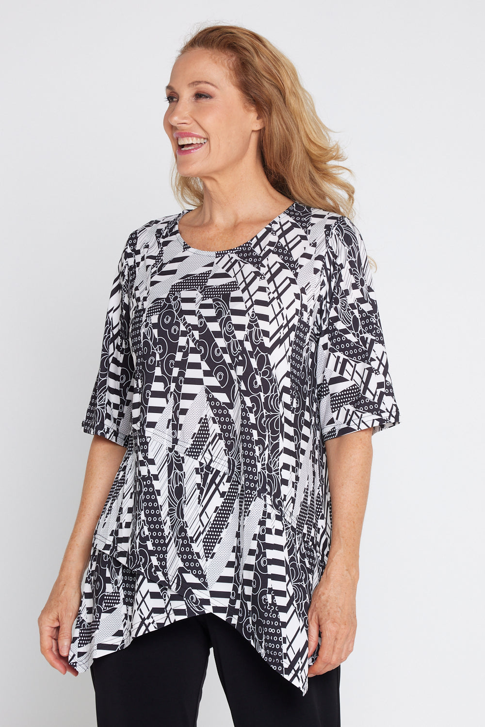 Judith Top - Black & White Collage