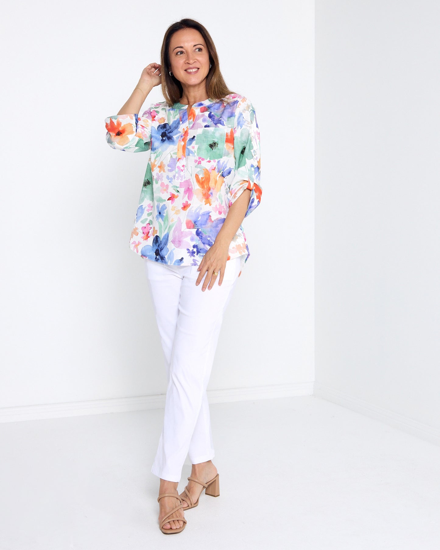 Parnell Blouse - Watercolour Floral