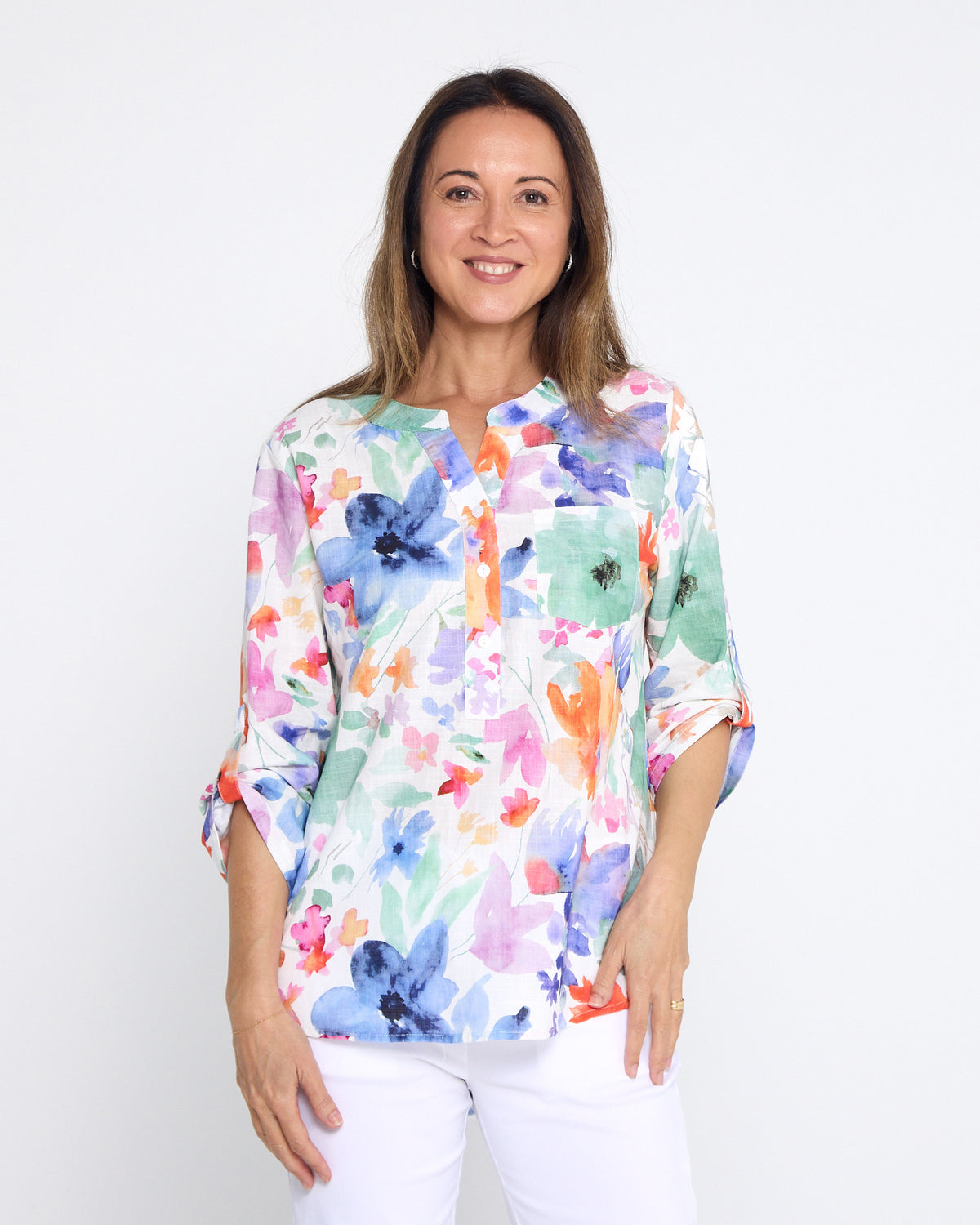 Parnell Blouse - Watercolour Floral