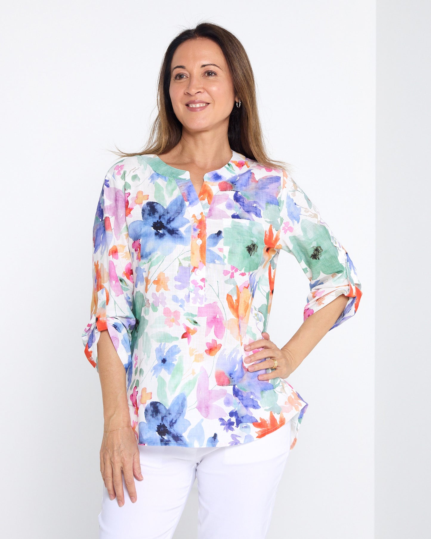 Parnell Blouse - Watercolour Floral