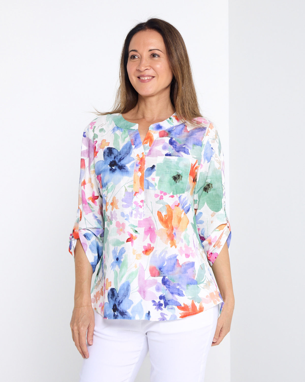 Parnell Blouse - Watercolour Floral