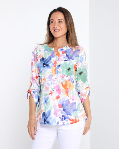 Parnell Blouse - Watercolour Floral