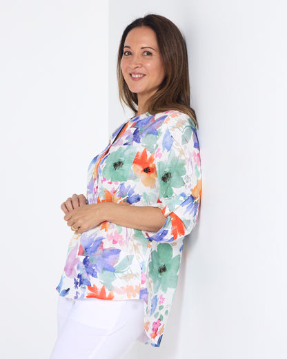 Parnell Blouse - Watercolour Floral