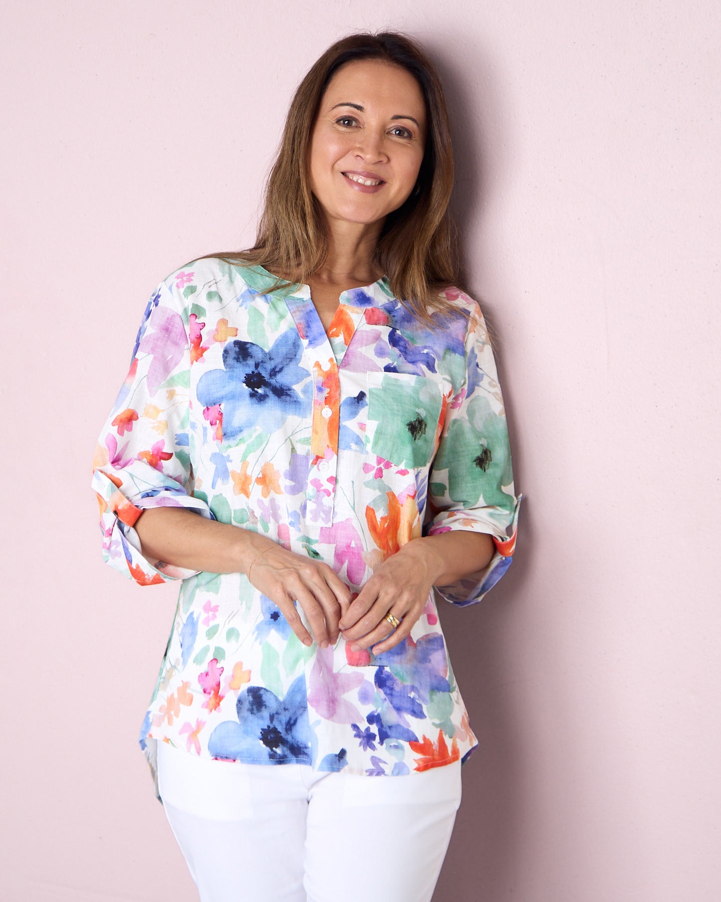 Parnell Blouse - Watercolour Floral