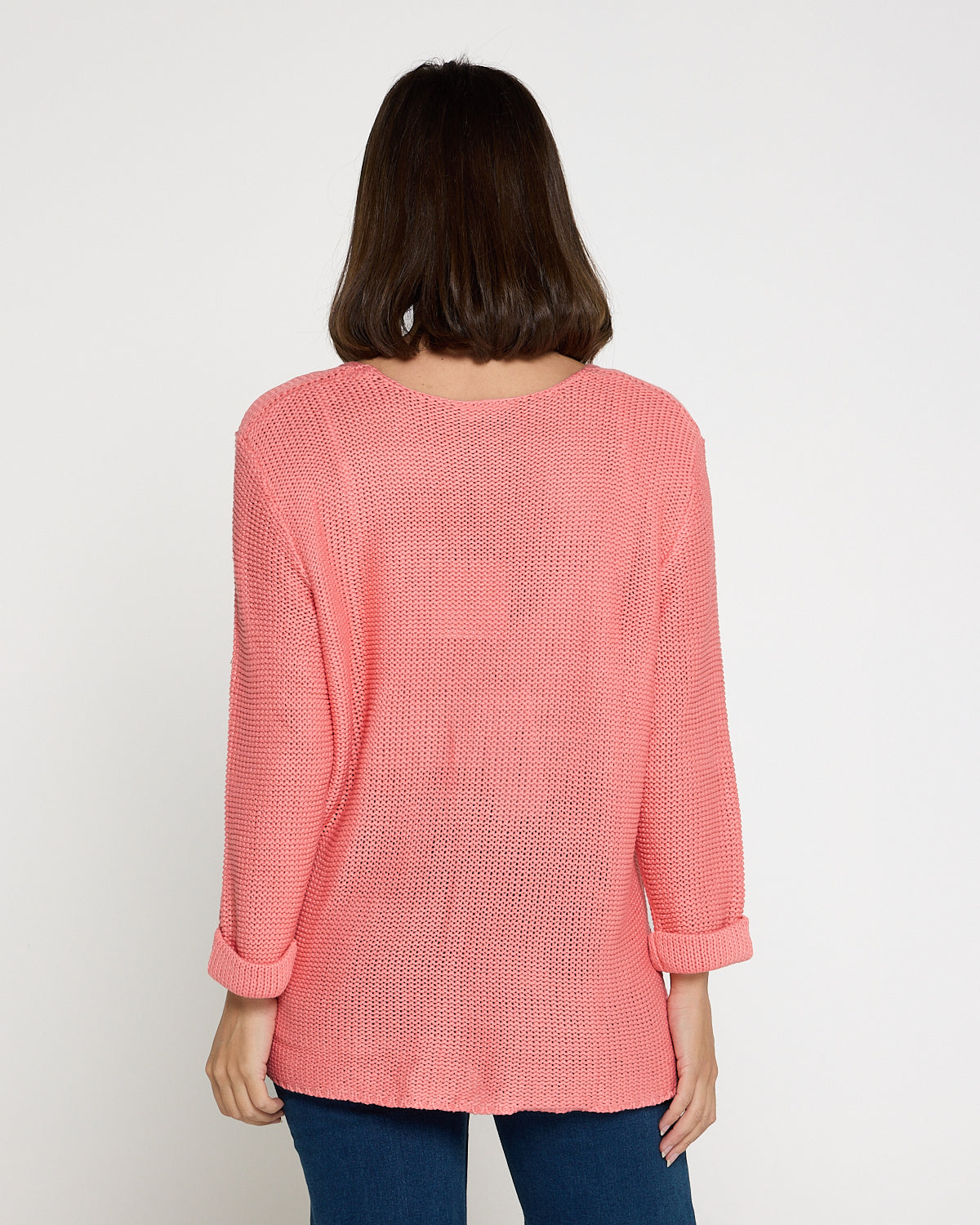 Emmy Cotton Knit Jumper - Flamingo Pink