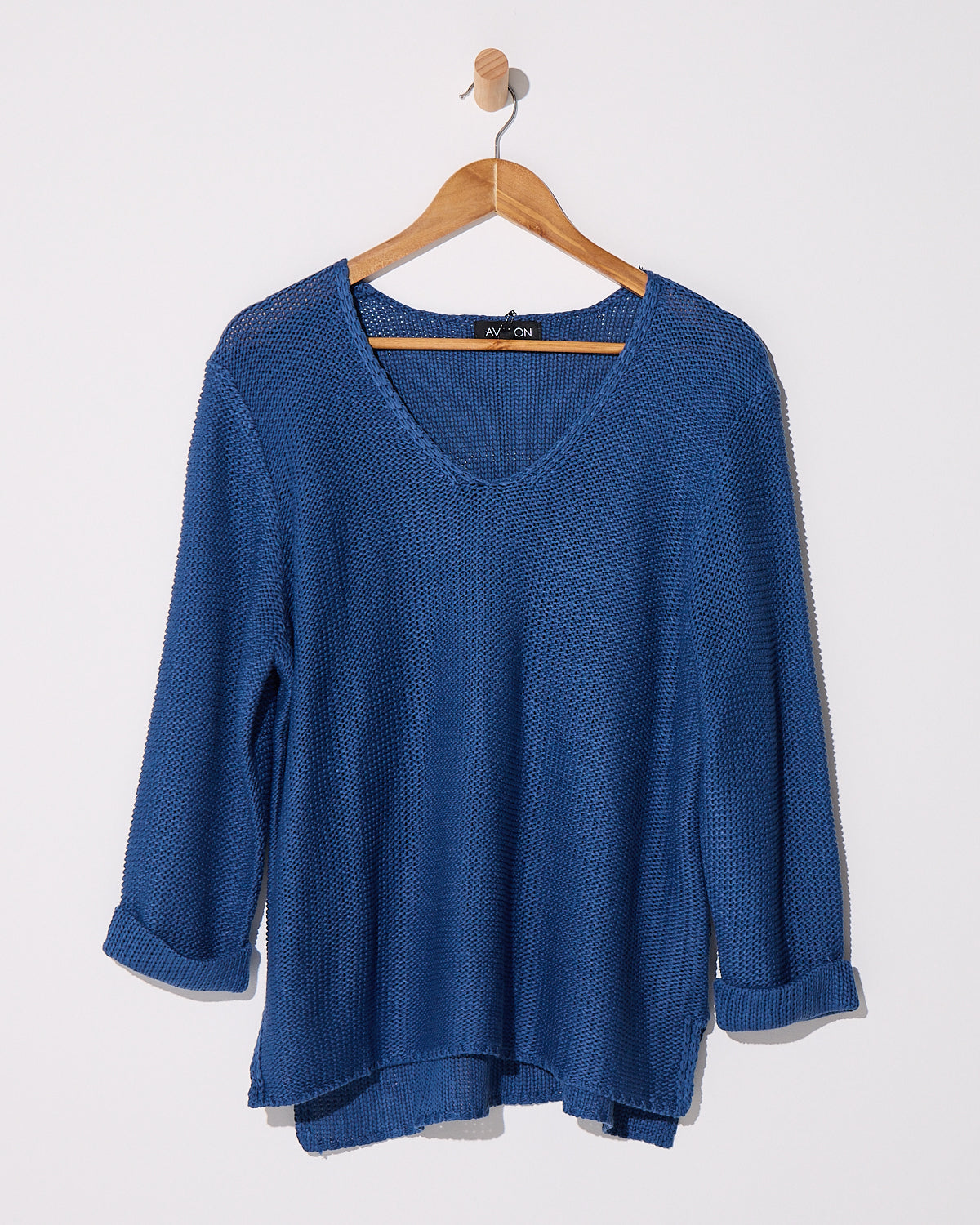 Emmy Cotton Knit Jumper - Denim Blue
