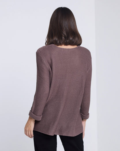 Emmy Cotton Knit Jumper - Mocha