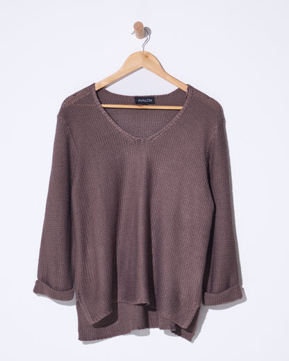 Emmy Cotton Knit Jumper - Mocha