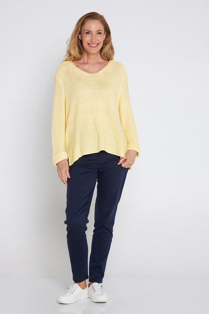 Emmy Cotton Knit Jumper - Butter Yellow