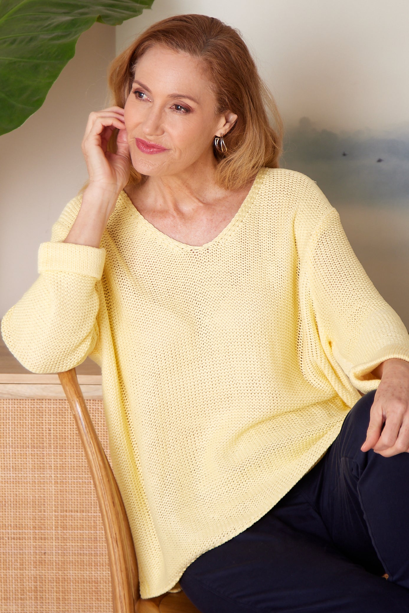 Emmy Cotton Knit Jumper - Butter Yellow