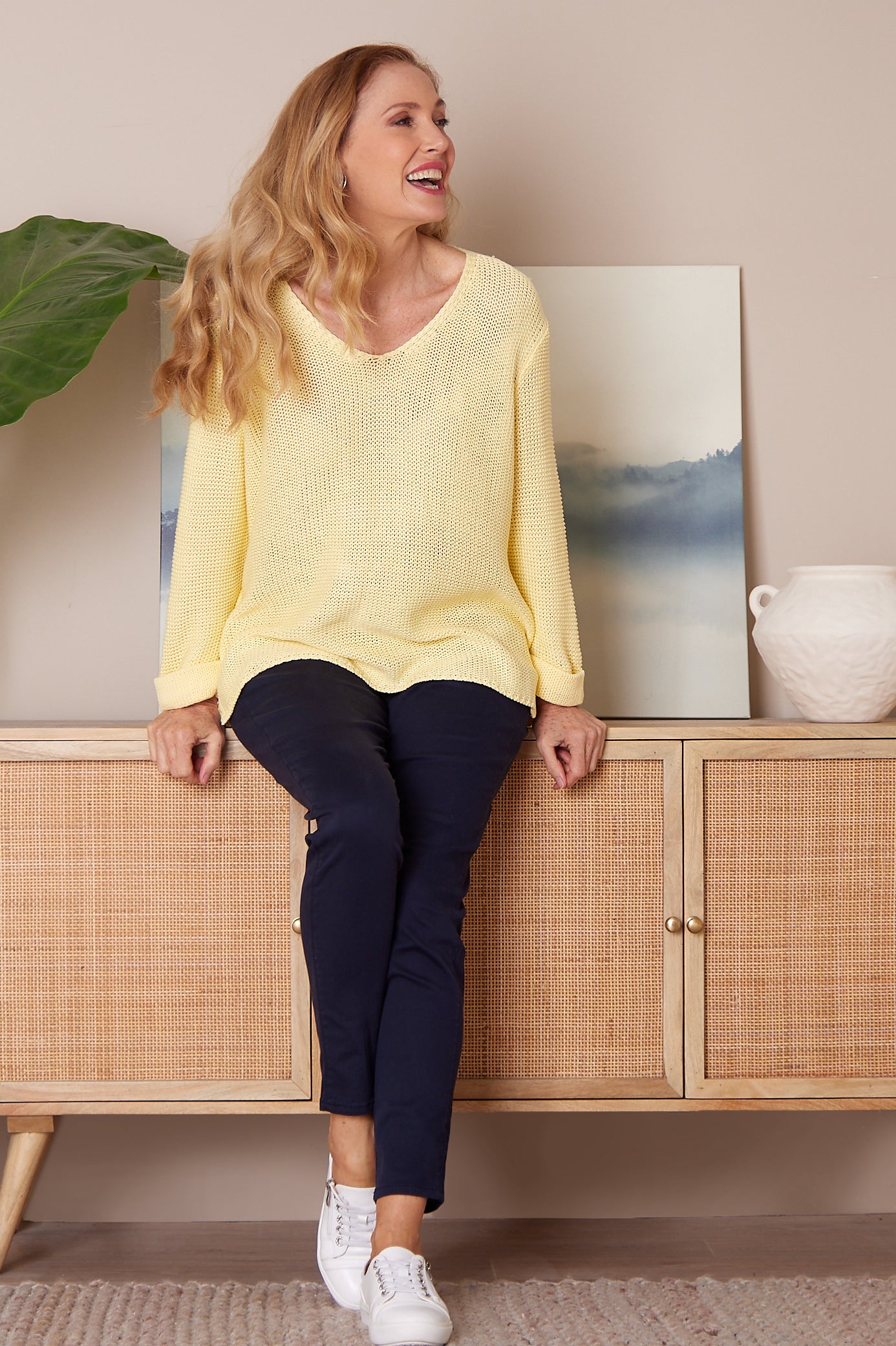 Emmy Cotton Knit Jumper - Butter Yellow