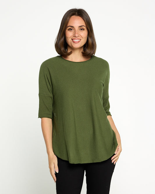 Jarrah Knit Top - khaki