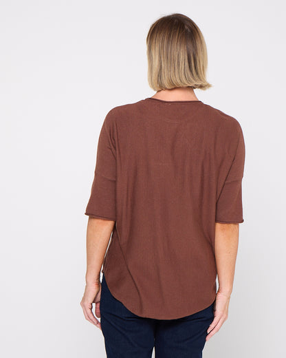 Jarrah Knit Top - Chocolate