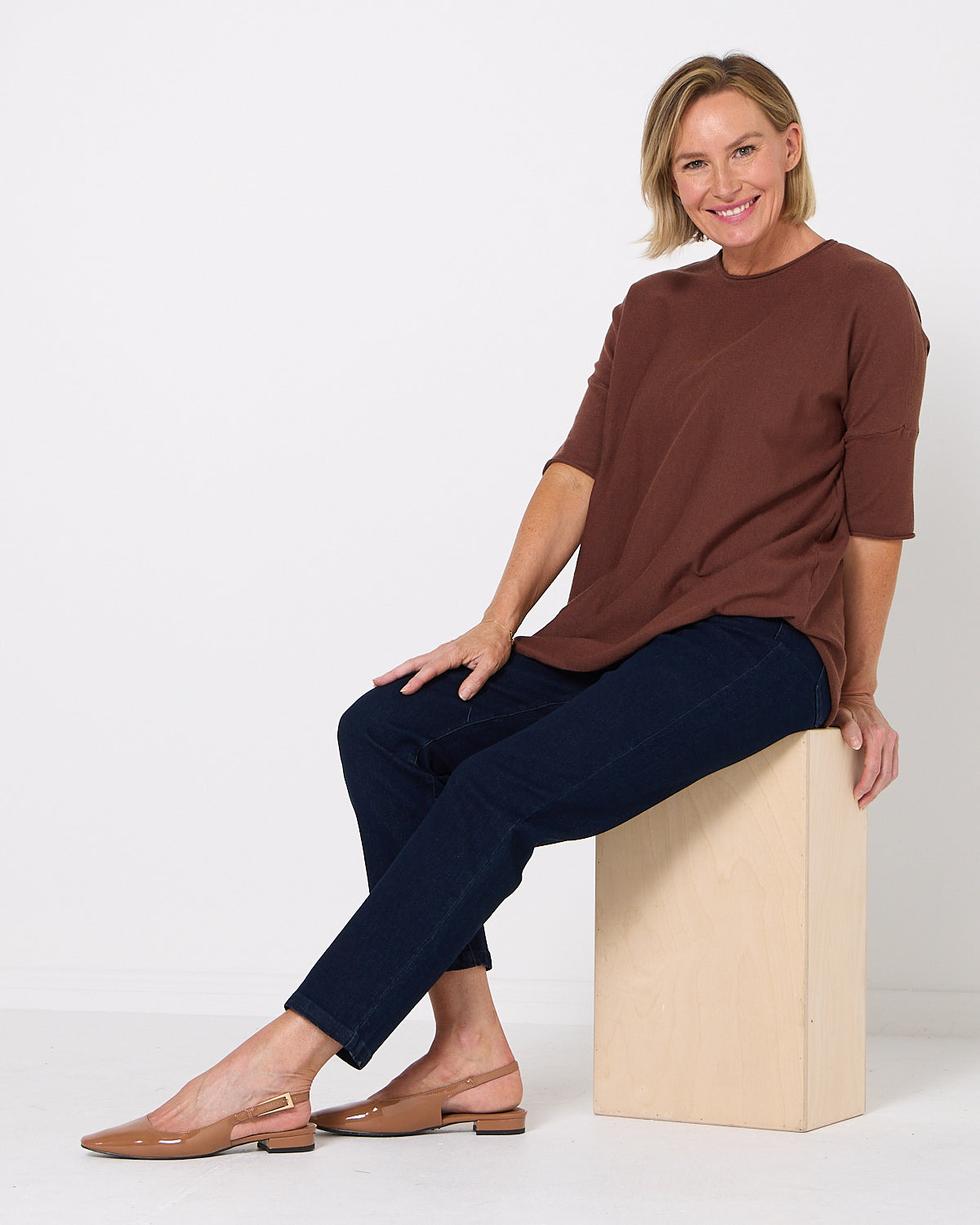 Jarrah Knit Top - Chocolate