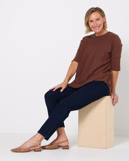 Jarrah Knit Top - Chocolate