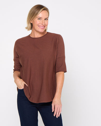 Jarrah Knit Top - Chocolate
