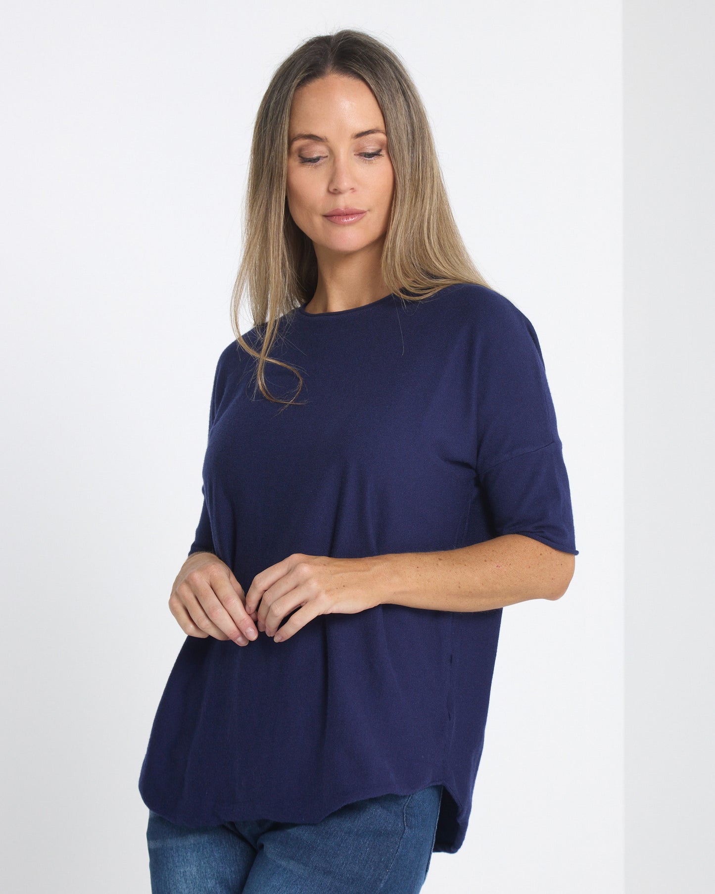 Jarrah Knit Top - Navy