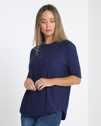 Jarrah Knit Top - Navy