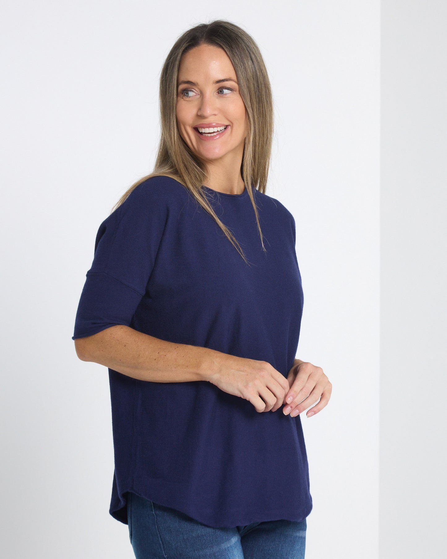 Jarrah Knit Top - Navy