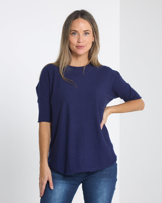 Jarrah Knit Top - Navy