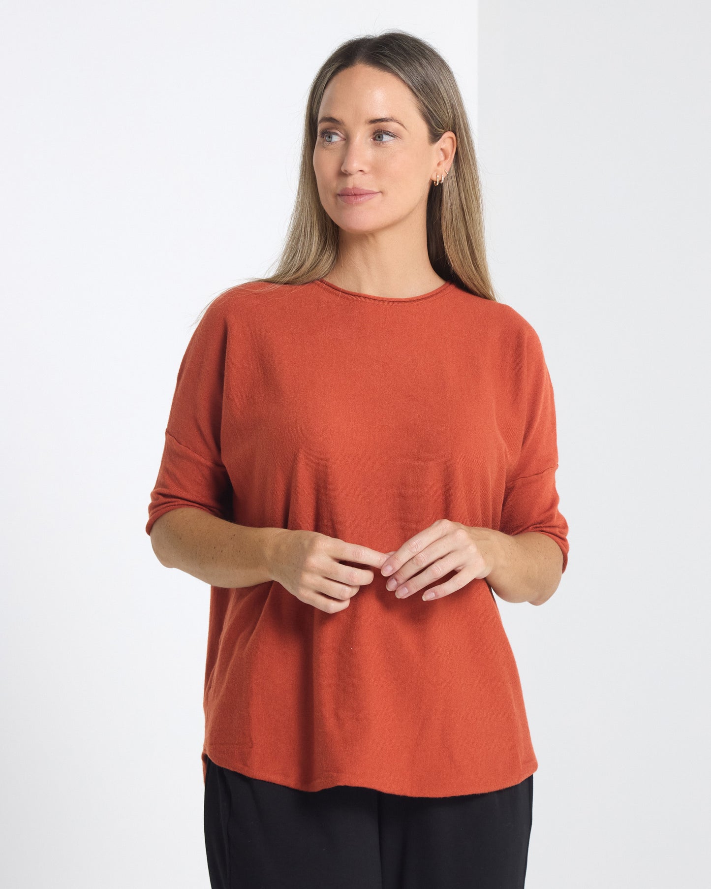 Jarrah Knit Top - Burnt Orange