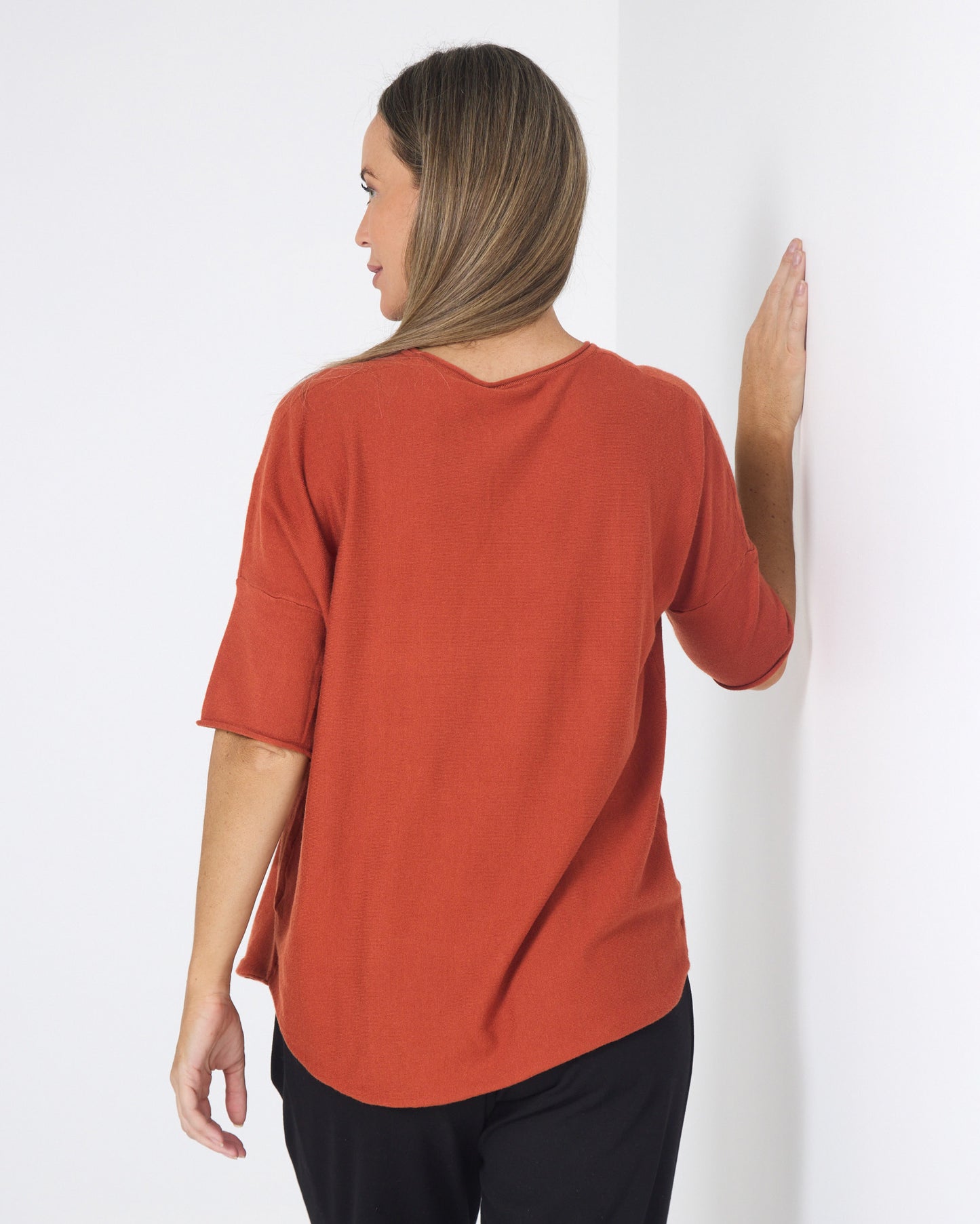 Jarrah Knit Top - Burnt Orange