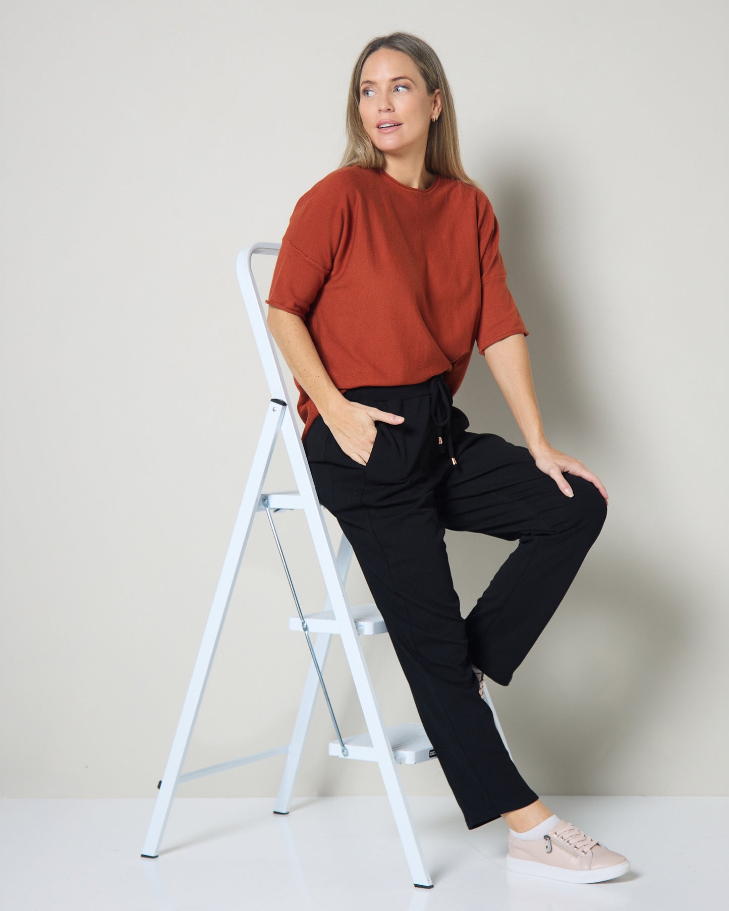 Jarrah Knit Top - Burnt Orange
