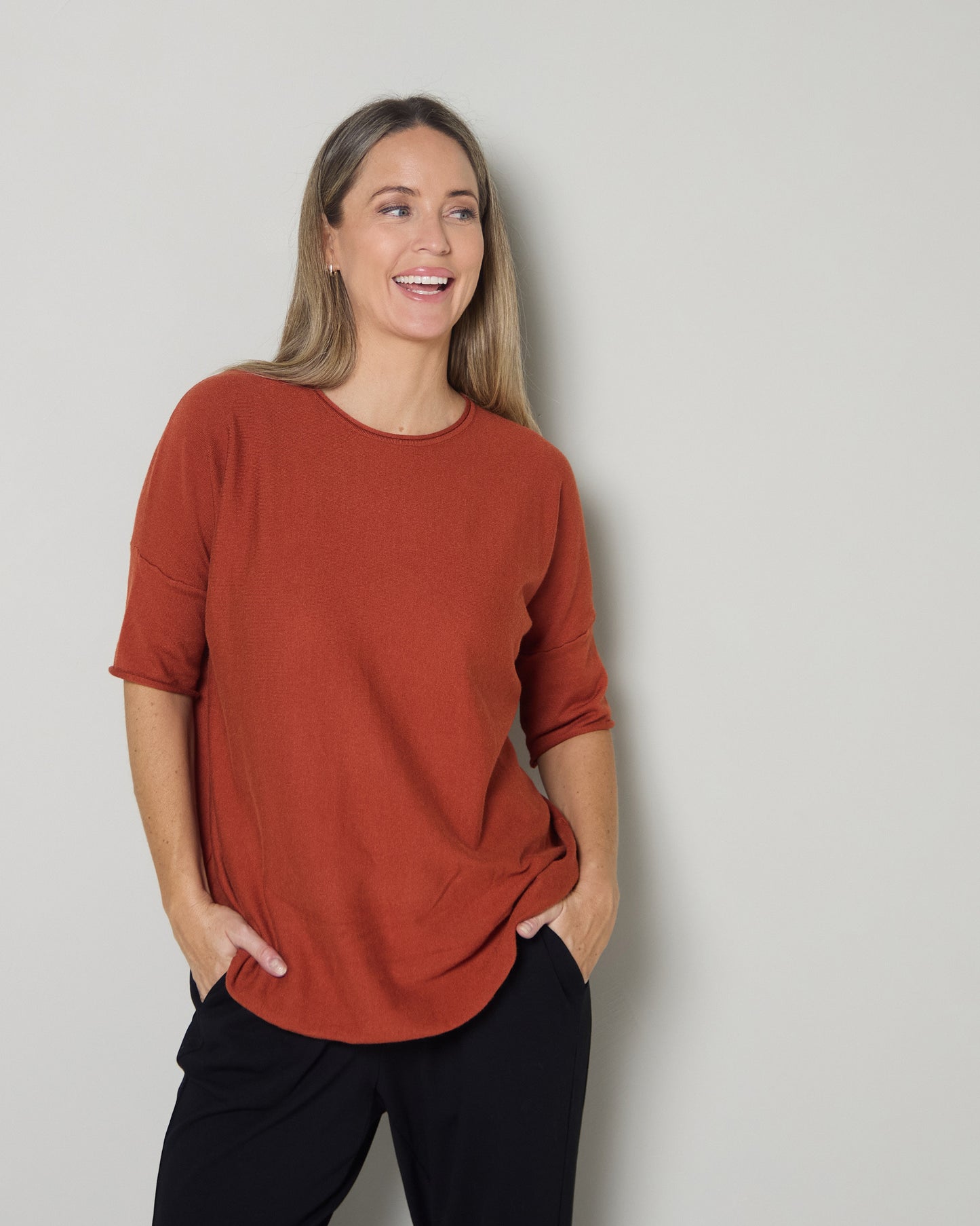 Jarrah Knit Top - Burnt Orange