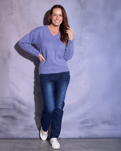 Annetta Fuzzy Jumper - Lilac